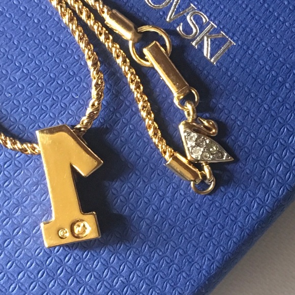 Swarovski Retired Number 1 charm on necklace - Picture 5 of 8